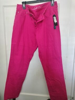 NWT INC International Concepts Pink Skinny Jeans Plus Size 16